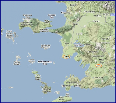 Altinkum Didim Turkey Map